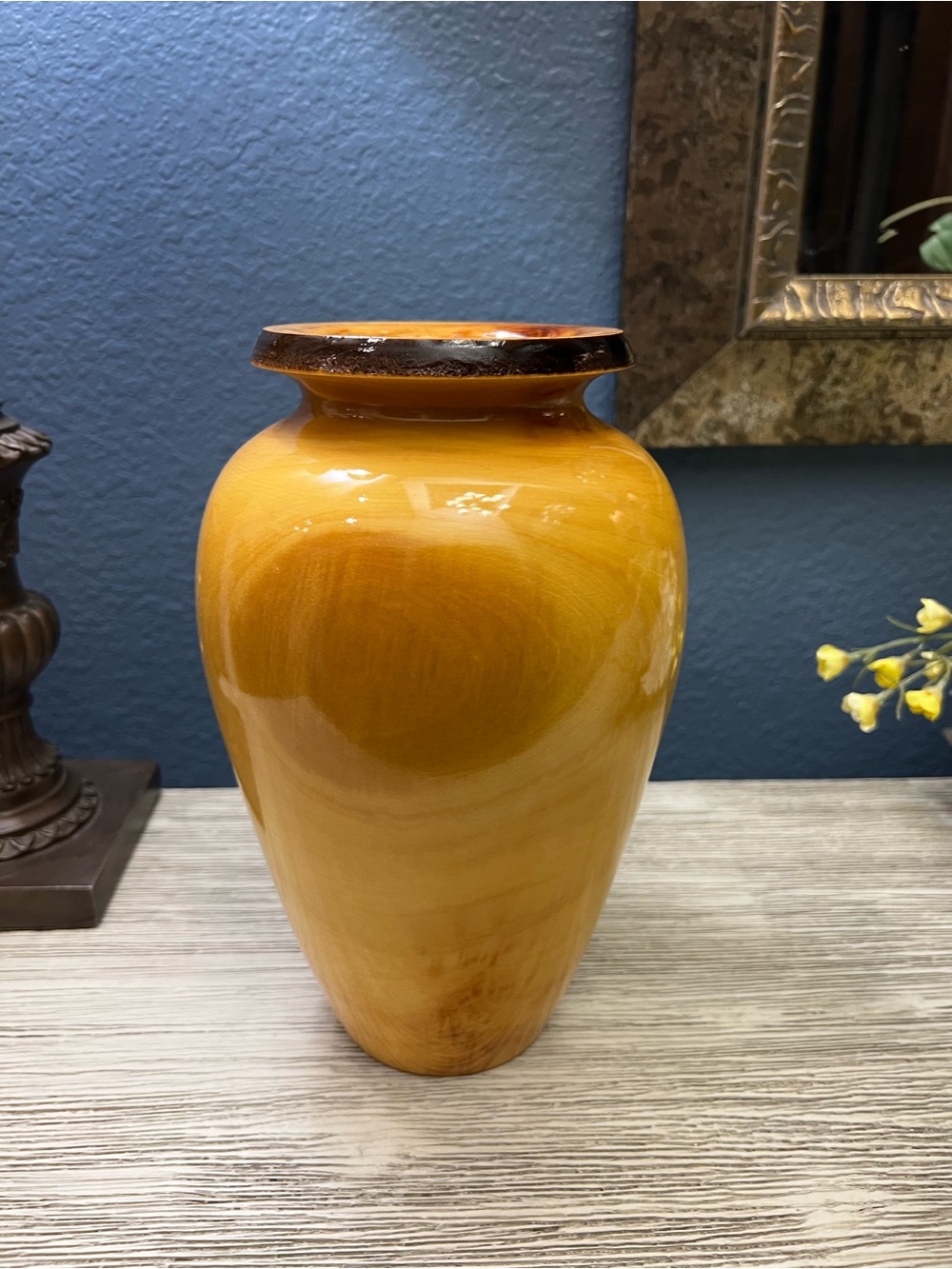 Don Noble Signed Original Aspen Studio Wood Vase Hand Turned Colorado Art 15” - Picture 3 of 6